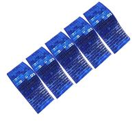 5 Rolls Deep Blue 9 Rows Square Sequins Trim Glitter, Coloured Sequin Ribbon Borders Trim, for DIY Crafts Stage Costumes Curtains Headband Fringe Sewing