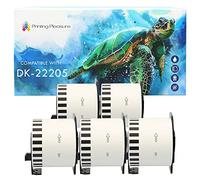 5 Rolls DK-22205 Labels 62mmx 30.48m Standard Address White Sticker Labels Compatible with Brother QL-800 820NWB 500 500BS 1060N 700 720NW 810W 1050N 1100NWB