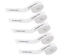 5 Rolls Label Maker Tape, Self Adhesive Label Tape Compatible with Nelko P21, Suitable for P15/P12/Q2/HP1/HP4/D32/D35 Thermal Paper Black on White (15mm×4m)
