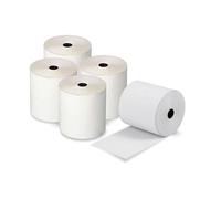 5 Rolls of 80 x 80 Thermal Paper Till Rolls Receipt Roll for Cash Register, POS, Credit Card Machine with Red Warning Strip
