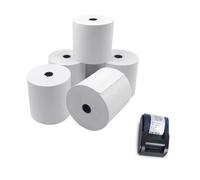 5 Rolls of 80X80mm Smudge Free Till Rolls for PDQ Machines, Thermal Receipt Printer Rolls Card Machine Paper Rolls for Sam 4S POS-XQ1 Star Micronics TSP100 Series Bixolon SRP Citizen CT Flex Desktop