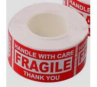 5 Rolls Of Warning Labels For Fragile Products, Eye-Catching Warning Signs, Strong Adhesive Stickers, Suitable For Express Packaging And Cargo Reminders.