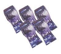 5 Rolls Purple 11 Rows Square Sequins Trim Glitter, Coloured Sequin Ribbon Borders Trim, for DIY Crafts Stage Costumes Curtains Headband Fringe Sewing