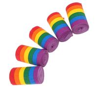 5 Rolls Rainbow Crepe Paper Streamers for Pride Day Wedding Crafts