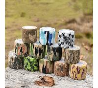 5 Rolls Self-Adhesive Protective Camouflag Tapes 5cm x 4.5m Outdoor Multi-Functional Tactical Stealth Stretch Bandage Non-Woven Fabric Camo Form Tape for Outdoor Hunting Fishing (Desert Camo)