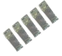 5 Rolls Silver 9 Rows Square Sequins Trim Glitter, Coloured Sequin Ribbon Borders Trim, for DIY Crafts Stage Costumes Curtains Headband Fringe Sewing