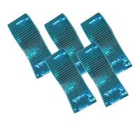 5 Rolls Sky Blue 11 Rows Square Sequins Trim Glitter, Coloured Sequin Ribbon Borders Trim, for DIY Crafts Stage Costumes Curtains Headband Fringe Sewing