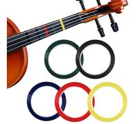 5 Rolls Violin Fingering Tape 49.2ft/15m 5 Colors Violin Finger Guide Stickers Waterproof PVC Cello Instrument Fingering Tape Pinstripe Tape for Beginners Learn to Violin Scales Guide