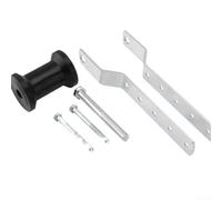 5" Rubber Keel Roller, Black Rubber Adjustable Keel Roller Bracket Mounting, Etch Resistant, For 3" Wide Trailer Tongues
