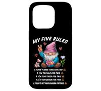 5 rules of a funny gnome Case for iPhone 15 Pro