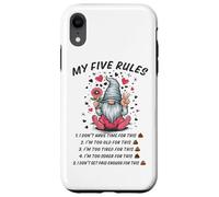 5 rules of a funny gnome Case for iPhone XR
