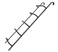 5-Rung Window Well Ladder, Heavy Duty Steel Basement Egress Ladder, Fire Escape Ladder for Emergency Home Safety(56.2" Lx17.9 W, Hooked, Matte Black)