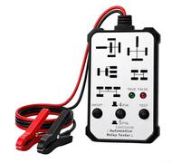 5-Seat Relay Tester 12V 24V Multi-Function Check Device for Vehicle Electrical Systems with Dual Pin Sockets(White)