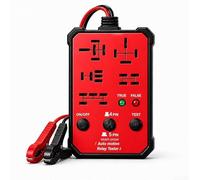 5-Seat Relay Tester for 12V 24V Vehicles - Multi-Functional Socket Adapter with Indicators for Mechanics(Red)