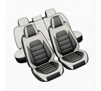 5-Seater Car Seat Covers Complete Set for Opel Corsa E(2014-2019),Waterproof,Breathable,Non-Slip,Custom-Fit for Front and Rear Seats,Seat Protectors,Gray-White