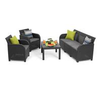 Keter Rosalie 5 Seater Sofa Set - Graphite