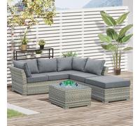5 Seater Patio PE Rattan Corner Sofa Set