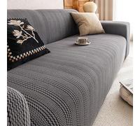 5-Seater Striped Elastic Sofa Cover with Pillowcase Anti-Slip & Dust-Proof Couch Protector Fits 305-360cm Sofas Stylish & Durable Home Décor Solution