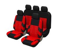 5 Seats Car Seat Cover Sets for Alfa Romeo GT 2003 2004 2005 2006 2007 2008 2009 2010 2011, Cloth Breathable Non-Slip Wear Resistant Front Rear Covers Protector Interior Accessorie,E/Red
