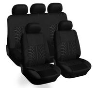 5 Seats Universal Car Seat Covers for Opel Vauxhall Corsa 5-door/Corsa 3-door F E D C B A 1988-2025 Car Seat Cover Sets Front Rear Seat Protectors Interior Accessories,Black