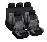 5 Seats Universal Car Seat Covers for Opel Vauxhall Crossland 2017-2020 2021 2022 2023 2024 Car Seat Cover Sets Front Rear Seat Protectors Interior Accessories,Grey