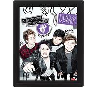 5 Seconds Of Summer 10 x 8-Inch Single Framed 3D Poster, Multi-Colour