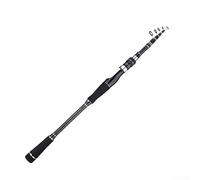 5 Section Carbon Fiber Telescopic Fishing Rod with Medium Power Action for Portability Sensitivity and Fixed Spool Reel Compatibility
