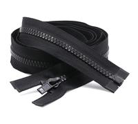 #5 Separating Sewing Zipper for Jacket: YZSFIRM 2Pcs 29 inch Black Plastic Zippers - Replacement Coat Open End Zipper Bulk