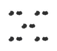 5 set 2 Pieces Chinese Erhu Noise Reducer Pad Sound Filter Filencer Pads Black