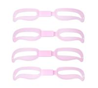5 Set 20 Piece Reusable Eyebrow Assistant Suit for Women | PP Handheld Brow Stencil, Beginner-friendly Salon Use, Works with Pencil and Powder, Pink Finish