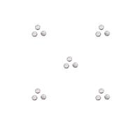 5 set 3 Pieces Trumpet Button Modified Fittings Universal Repair Component Small Metal Fingers Keys Brass Instrument Component Style 4