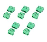 5 Set 4 Pin 5.08mm Pitch PCB Mount Screw Terminal Block Connector with 4 Pin Phoenix Plug,Pluggable Male and Female Connector
