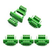 5 Set 4 Pin 5.08mm Pitch Screw Terminal Panel Mount, Through-Wall Phoenix Connectors-24-12 AWG,300V 15A