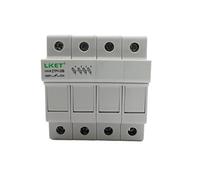 5 Set 4P Parallel Solar Fuse Holder 1000V DC with Inline Changeable Fuse 10x38mm Fuse Base for Solar System Protection Protected circuits (Size : 25A)