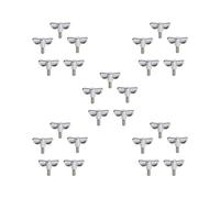 5 set 5 Pieces 8mm Cymbal Stand Wing Nut for Practice Stage Performance M8x15mm, Silver