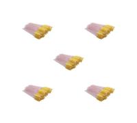 5 set 50 Pcs Eyelash Brush Valentine's Day Sweet Bristle Eyebrow Tweezer Removal Tool Eyelashes Clip Brow Brushes Bright Pink/Yellow