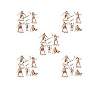 5 set 5Pcs Primitive Men Figures Primitive Men Statue for Boys Girls Children Kids