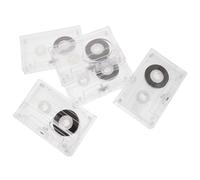 5 Set Blank Audio Cassette Tapes 45 Minute Recordable with Cases | Reusable Plastic Cassettes, Language Training and Voice Memos, Easy Storage and Transport, Five Sets