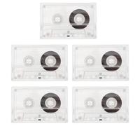 5 Set Blank Cassette Tape 45 Minute Plastic Reusable Recording Tape | Storage Cases, for Meetings and Lectures, Universal Use, Easy Storage, Long Recording Time