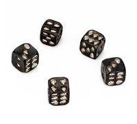 5 Set Bone Cube Dice Decorative Ornament, Novelty Skeleton Head Dice with 6 Faces