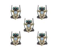 5 set Car Hanging Ornament Funny Swinging Pug Rear View Mirror Hanging Accessories Style C