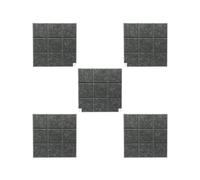 5 Set Cork Board Tiles 12" x 12" Home School Message Board Vision Board D, Sesame Black, 12 in x 12 in