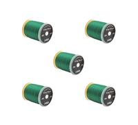 5 set Fly Tying Thread Strong in Standard Bobbins Fly Fishing Material Accessories dark green, 2.5x3cm