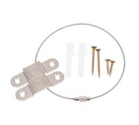 5 Set Furniture Strap Anchors for Proofing, Heavy Duty Silver | Alloy ABS Build, Reliable Use for Book Shelves and Tv, Convenient for Home Furniture