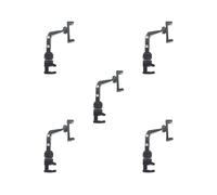 5 set Guitar Phone Holder Mic Stand Mount for Guitar Lessons Tutorials Black Gray, Black Grey