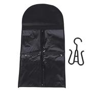 5 Set Hair Extension Storage Bag, Hairpieces Storage Holder with Hanger, Portable Hair Extensions Holder with Zip Up Closure, PVC Soft Non Woven for Multiple Wigs Hairpieces