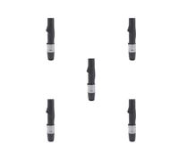 5 set Heavy Duty Fly Reel Seat Spinning Fishing Rod Reel Seat Rod Building 20.2mm, Black+Silver