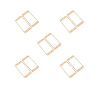 5 set Humbucker Pickups Frames Mounting Rings for LP Electric Guitar Cream, Creamy Yellow, 91.2X45mm