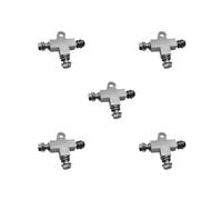 5 Set Hydraulic Brake Oil Line Tee M10 ATV Brake Tee Fittings Dirt Bike Motorcycle