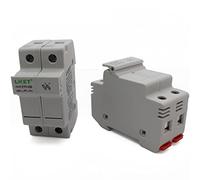 5 Set/lot 2P Parallel Fuse Holder 1000V DC Fusible 10x38 gPV, with Fuse Holder for Solar System Protection Protected circuits (Size : 8A)